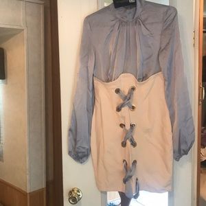 Cream and silver corset dress size medium